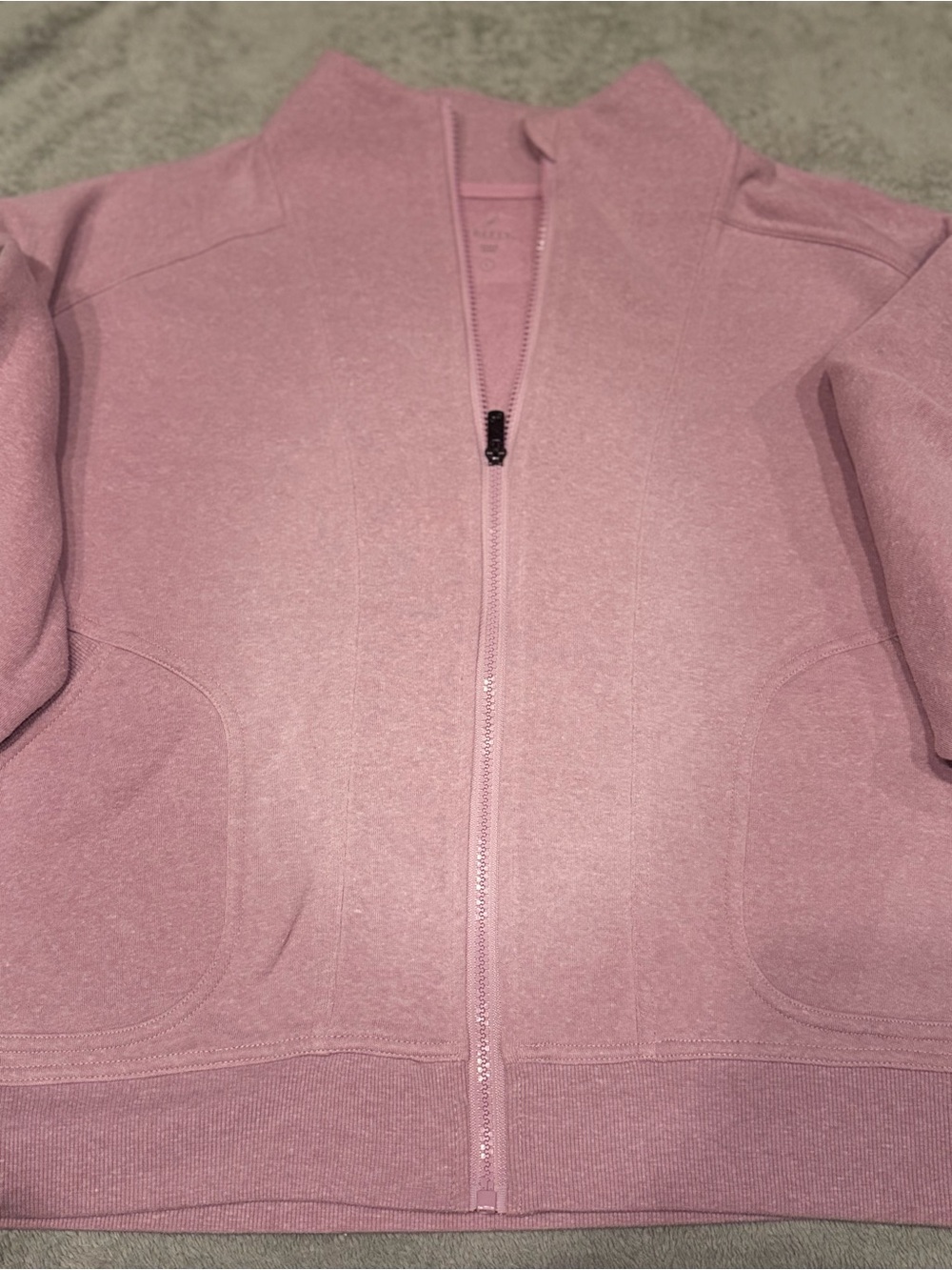 Freely,  Soft Rose Zip-Up Hoodie with Center Zipper - Picture 4 of 4